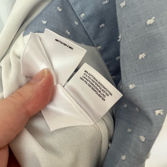 Anne Klein clipdot polka dot pale blue light summer sleeveless dress - Picture 6 of 7